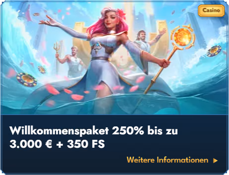 Bonus-Banner zum Casea Casino Willkommenspaket